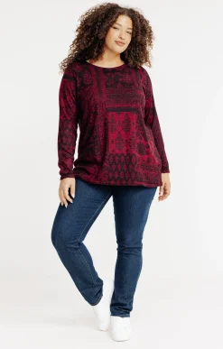 Toscane Boutique Tee-shirt maille chaude imprimé| Tee-shirts