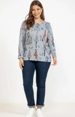 Toscane Boutique Tee-shirt maille chaude imprimé| Tee-shirts