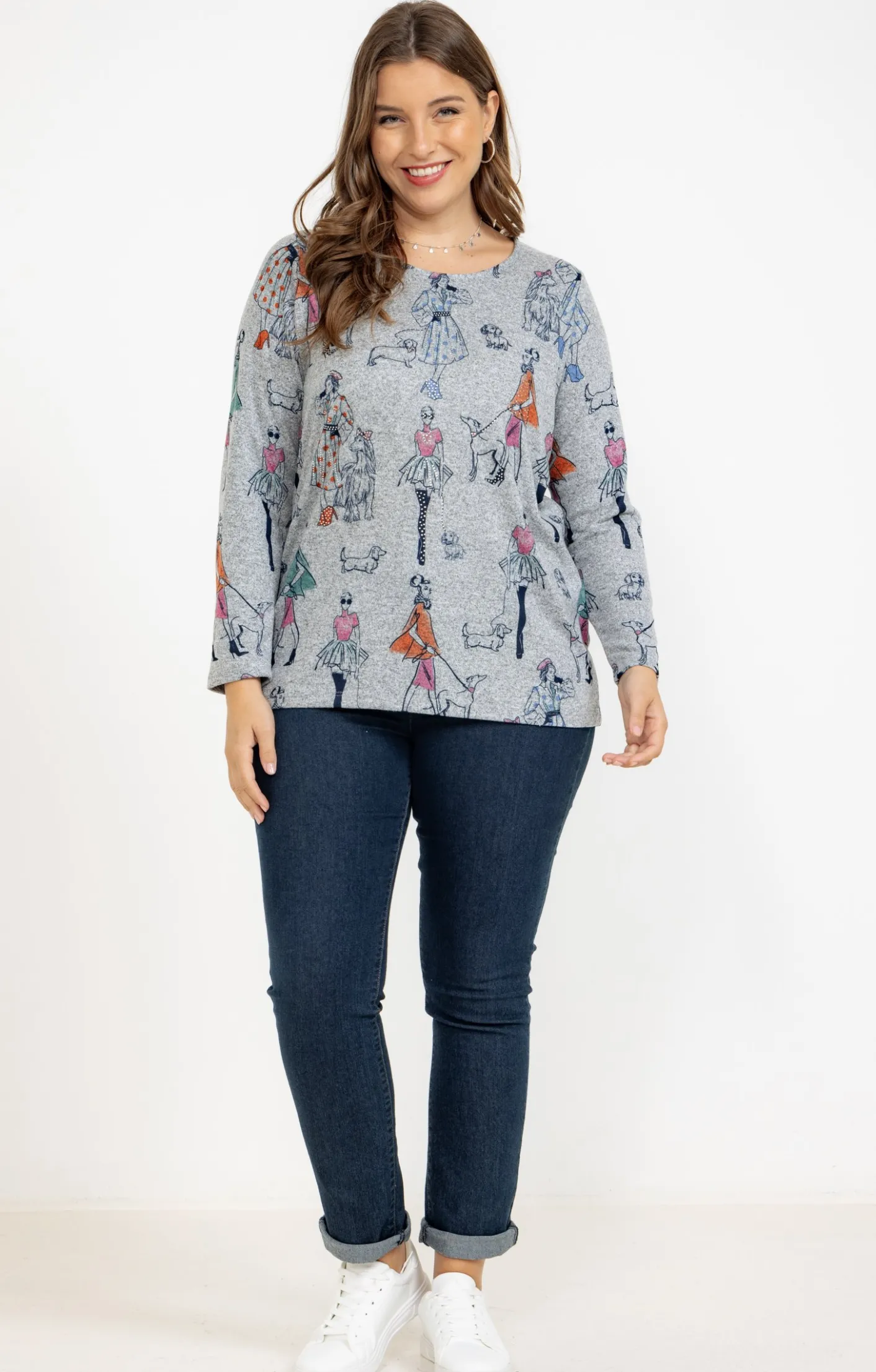 Toscane Boutique Tee-shirt maille chaude imprimé| Tee-shirts