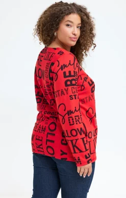 Toscane Boutique Tee-shirt maille chaude imprimé| Tee-shirts