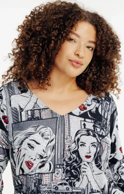 Toscane Boutique Tee-shirt maille chaude imprimé| Tee-shirts