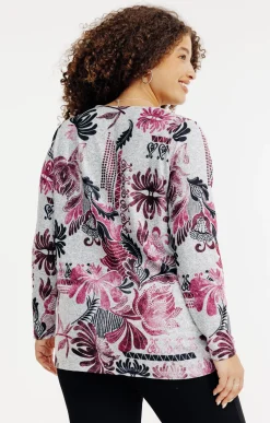 Toscane Boutique Tee-shirt maille chaude imprimé| Tee-shirts