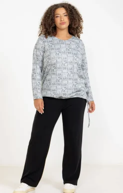 Toscane Boutique Tee-shirt maille chaude imprimé chats| Tee-shirts