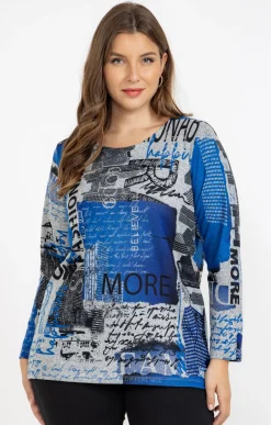 Toscane Boutique Tee-shirt maille chaude imprimé| Tee-shirts