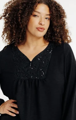 Toscane Boutique Tee-shirt uni avec plastron| Tee-shirts