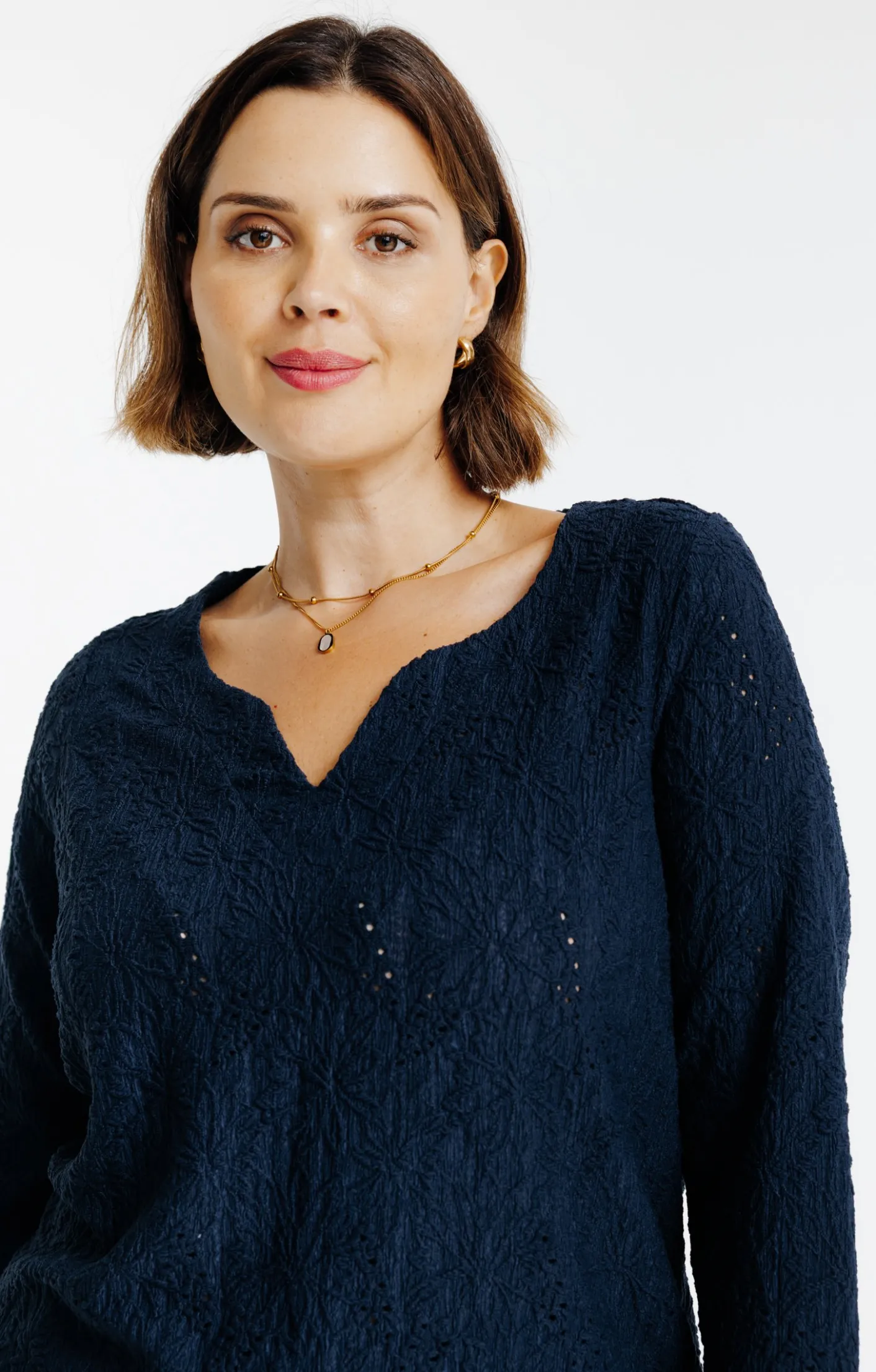 Toscane Boutique Tee-shirt uni reliéfé| Tee-shirts