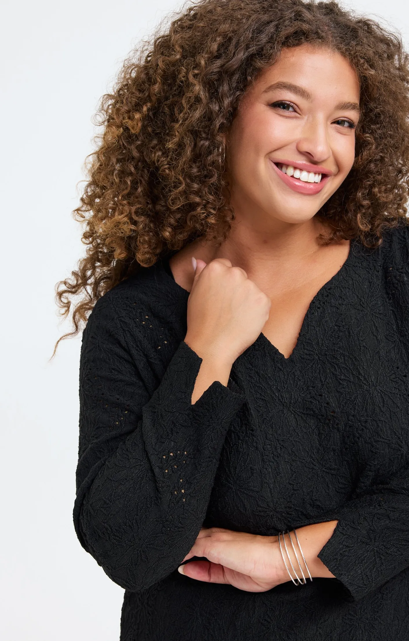 Toscane Boutique Tee-shirt uni reliéfé| Tee-shirts