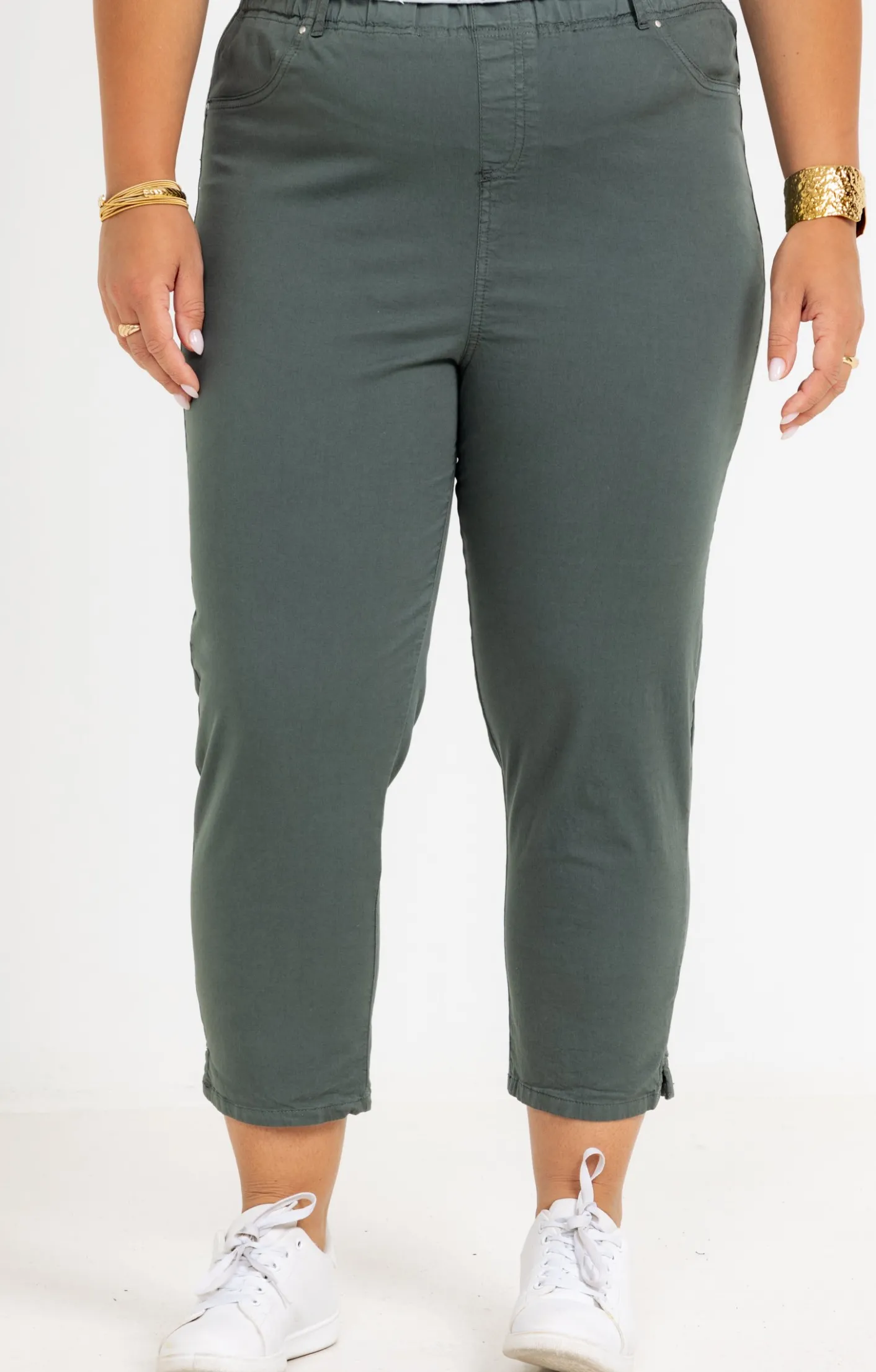Toscane Boutique Tregging court détail rivet| Pantalons