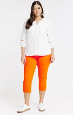 Toscane Boutique Tregging court détail strass smocked| Pantalons