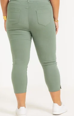 Toscane Boutique Tregging court stretch détail rivet| Pantalons