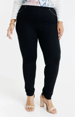 Toscane Boutique Tregging en maille chevron| Pantalons