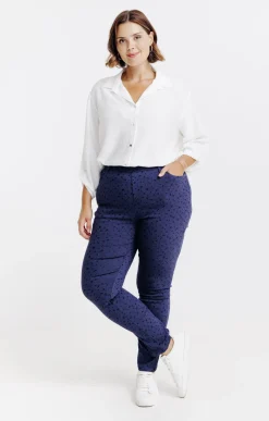 Toscane Boutique Tregging jacquard motif losange| Pantalons