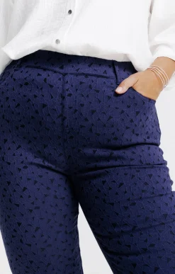 Toscane Boutique Tregging jacquard motif losange| Pantalons