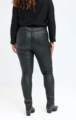 Toscane Boutique Tregging polaire imprimé léopard| Pantalons