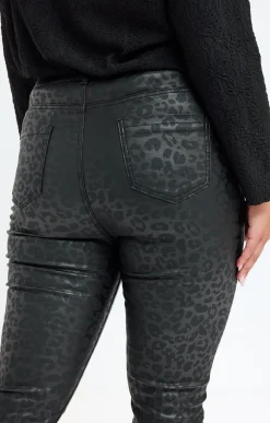 Toscane Boutique Tregging polaire imprimé léopard| Pantalons