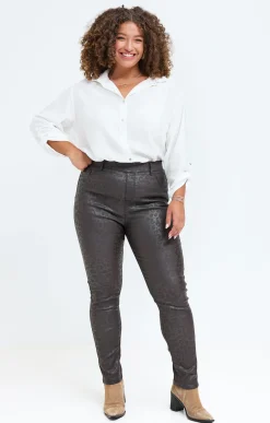 Toscane Boutique Tregging polaire imprimé léopard| Pantalons