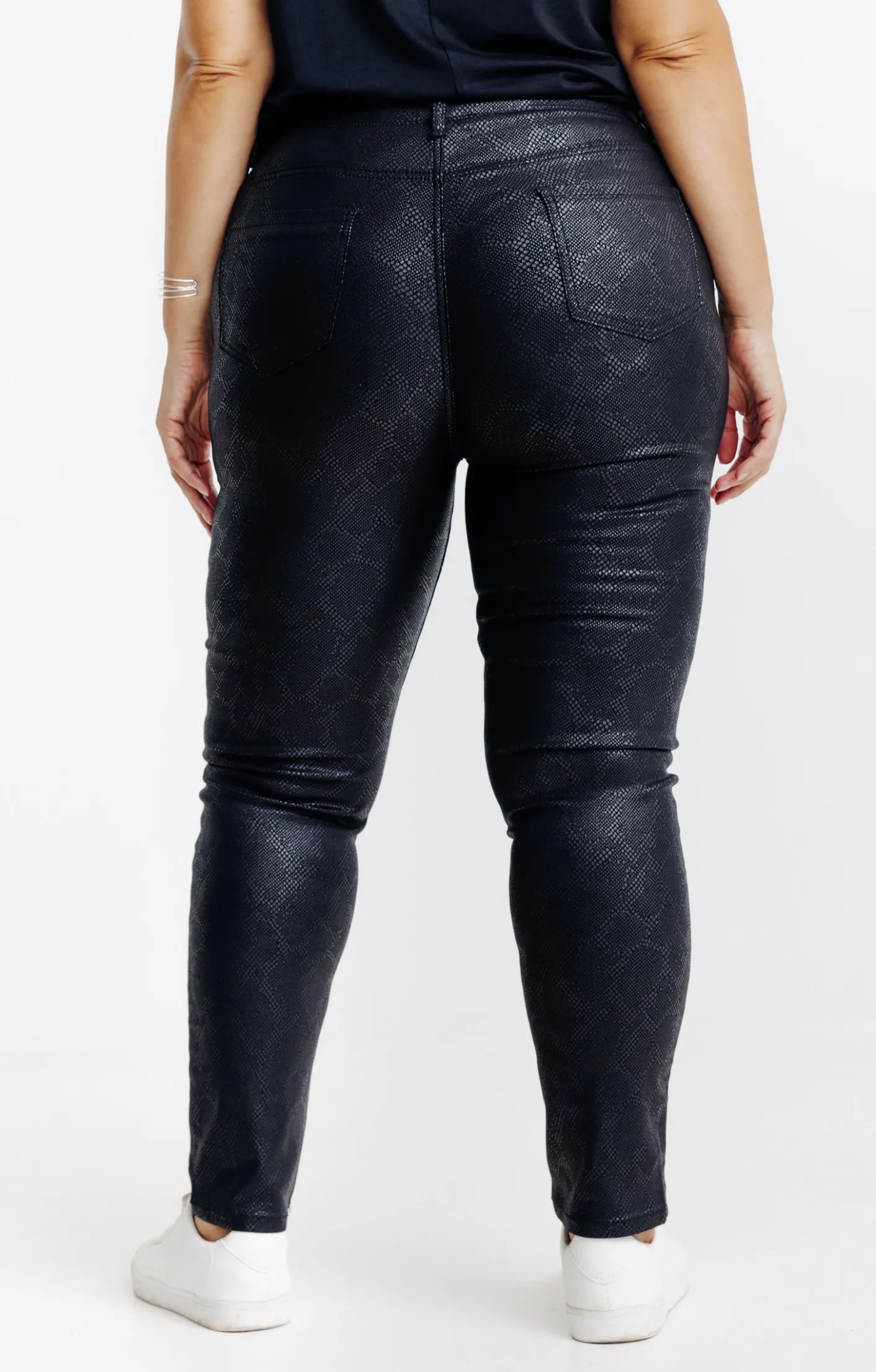 Toscane Boutique Tregging stretch effet peau de serpent| Pantalons