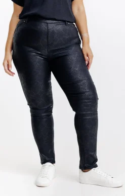 Toscane Boutique Tregging stretch effet peau de serpent| Pantalons