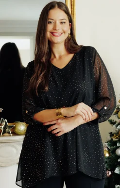 Toscane Boutique Tunique à paillettes| Chemisiers & Tuniques