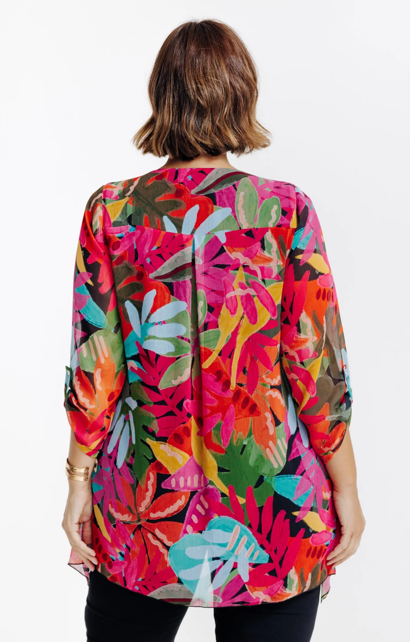 Toscane Boutique Tunique imprimée avec collier| Chemisiers & Tuniques