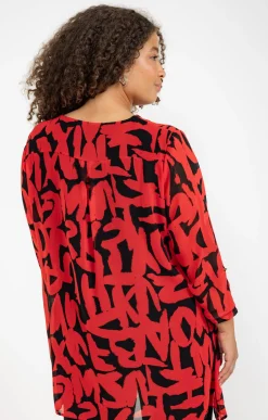 Toscane Boutique Tunique imprimée avec collier| Chemisiers & Tuniques