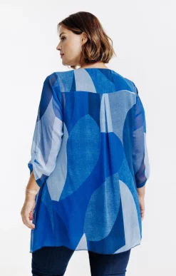 Toscane Boutique Tunique imprimée avec collier| Chemisiers & Tuniques