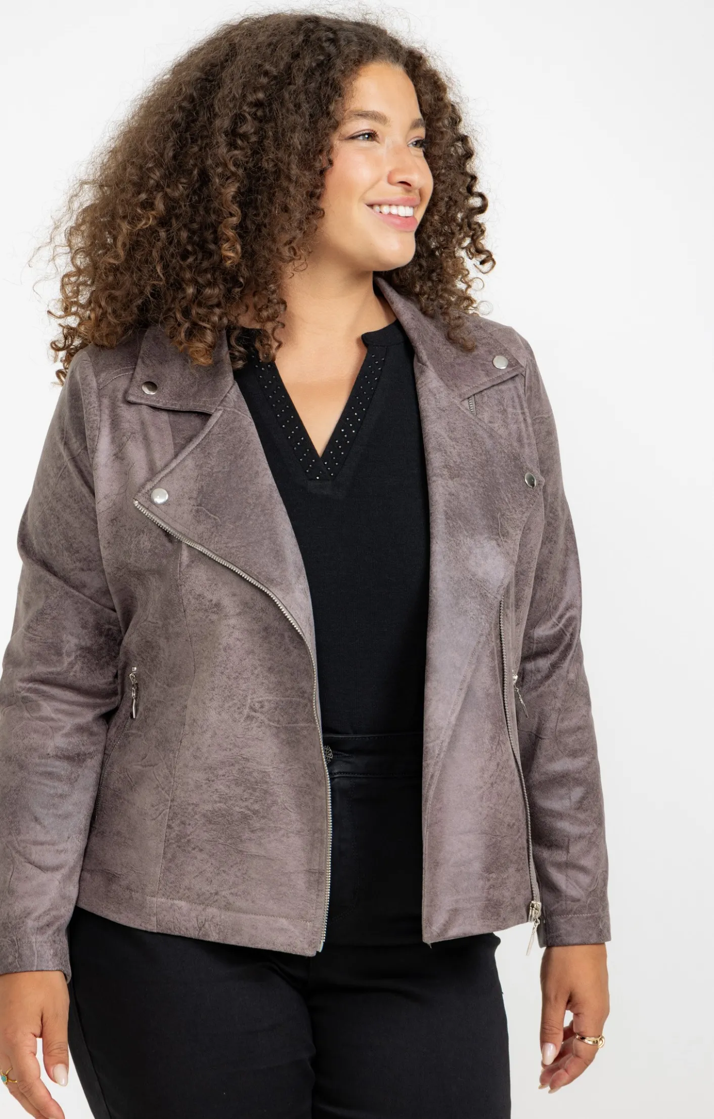 Toscane Boutique Veste biker zippée| Vestes