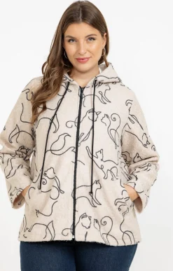 Toscane Boutique Veste imprimé chat| Vestes