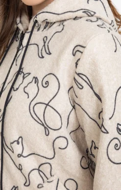 Toscane Boutique Veste imprimé chat| Vestes