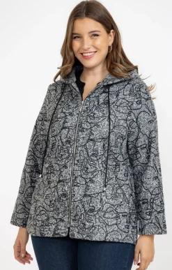 Toscane Boutique Veste imprimée en bouclette| Vestes
