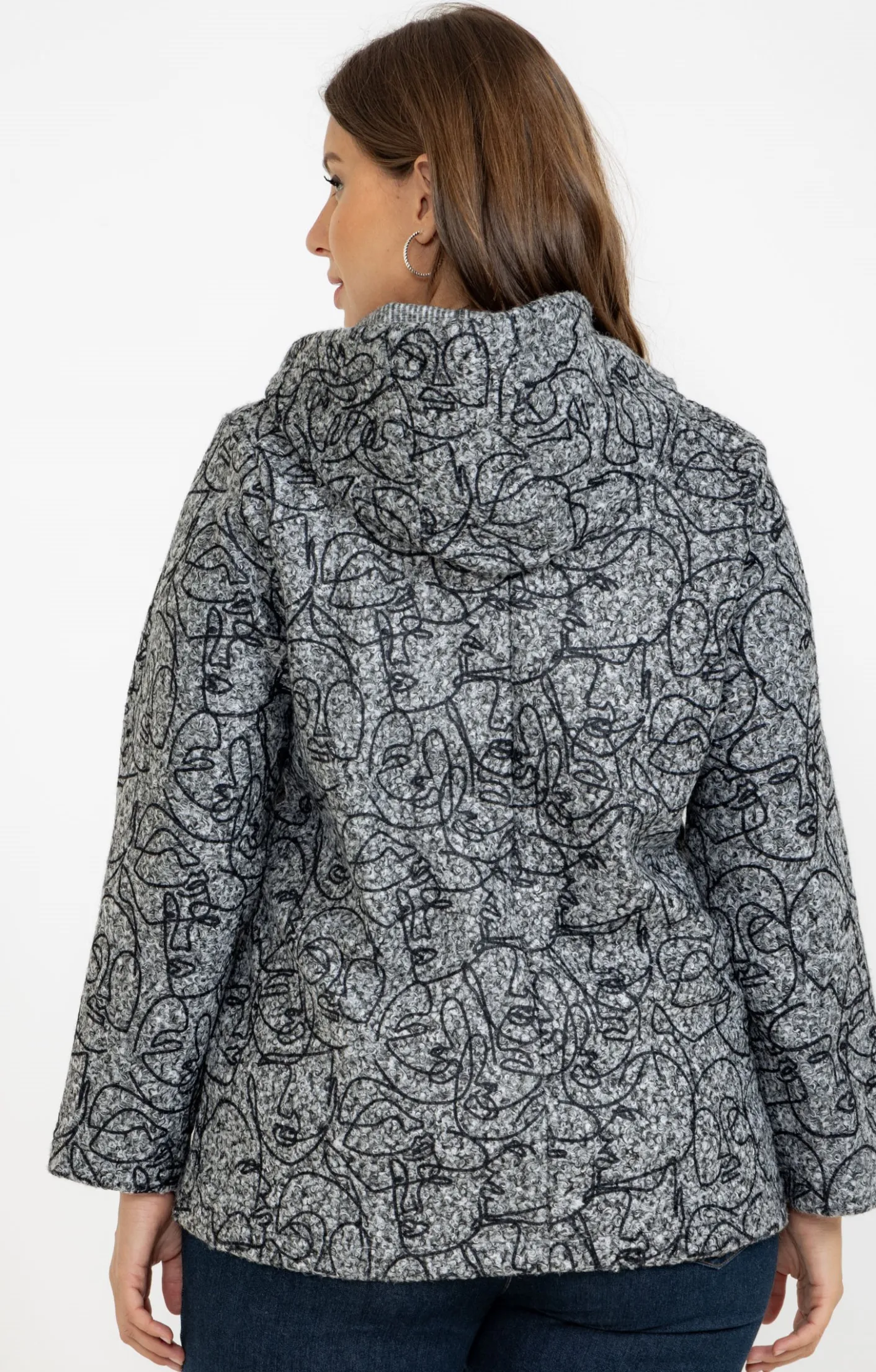 Toscane Boutique Veste imprimée en bouclette| Vestes