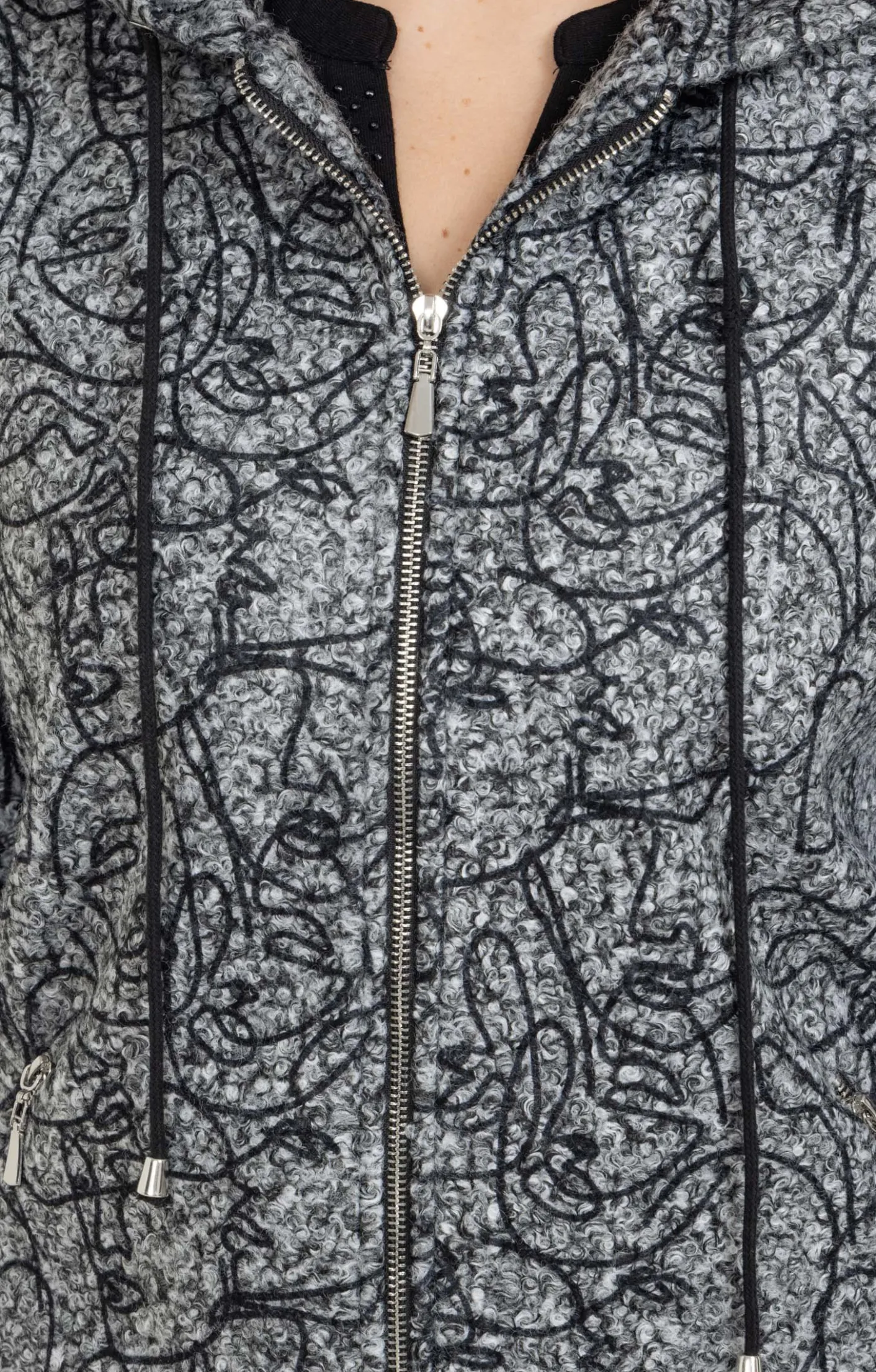 Toscane Boutique Veste imprimée en bouclette| Vestes
