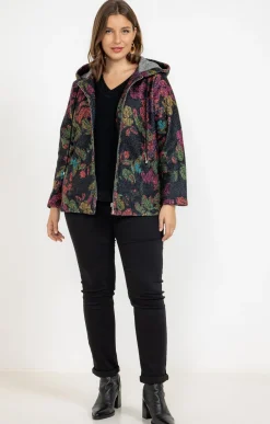 Toscane Boutique Veste imprimée en bouclette| Vestes