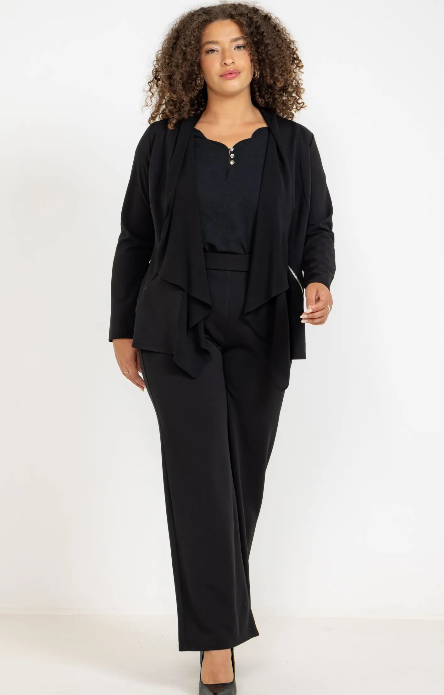 Toscane Boutique Veste unie col châle| Vestes